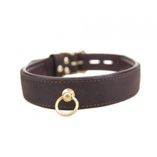 BOUND Nubuck Leather Choker with O Ring - PlayBlue