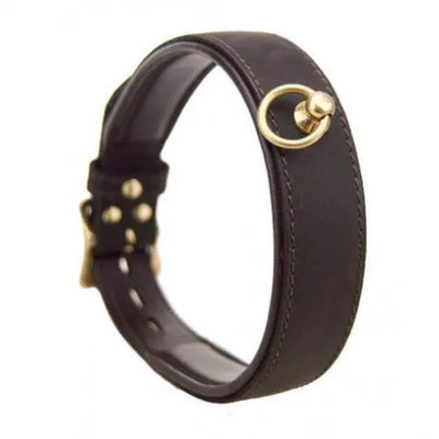 BOUND Nubuck Leather Choker with O Ring - PlayBlue