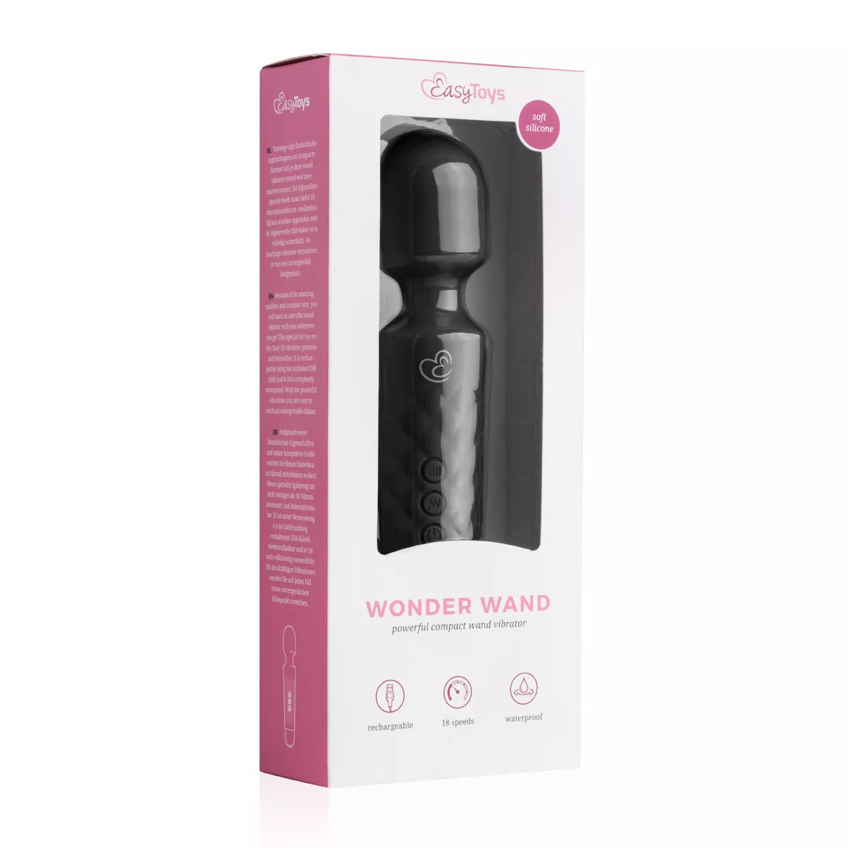 EasyToys Rechargeable Black Wand - PlayBlue