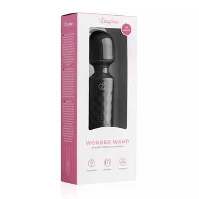 EasyToys Rechargeable Black Wand - PlayBlue