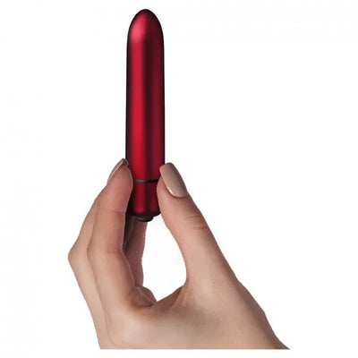 Rocks Off Truly Yours Scarlet Velvet 90mm Bullet - PlayBlue