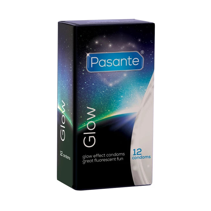 Pasante Glow Condoms - 12 pieces - PlayBlue