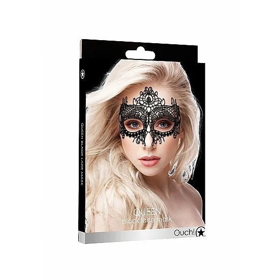 Queen Black Lace Mask - Black - PlayBlue