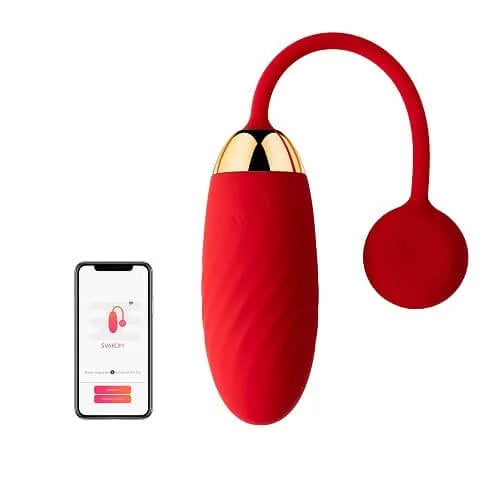 Svakom Ella APP Controlled Silicone Vibrating Egg - PlayBlue