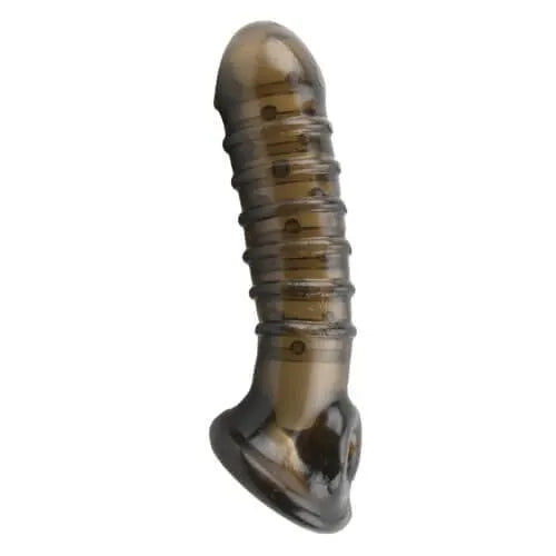 Loving Joy Boss Textured Penis Sleeve with Ball Loop - PlayBlue