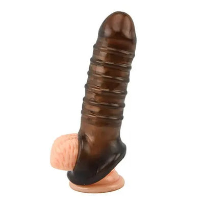Loving Joy Boss Textured Penis Sleeve with Ball Loop - PlayBlue