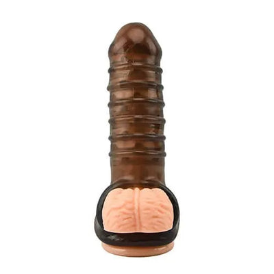 Loving Joy Boss Textured Penis Sleeve with Ball Loop - PlayBlue
