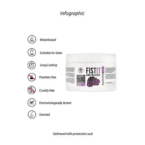 Fist It Anal Relaxer Lubricant - 500ml - PlayBlue