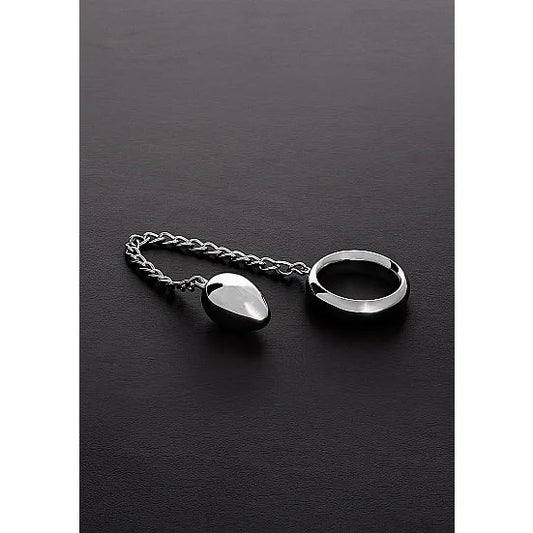 Donut Stainless Steel Cock Ring Anal Egg - 45mm-55mm