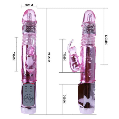 Ly-baile U.S. Rabbit Throbbing Bunny - Thrusting Rechargeable - PlayBlue