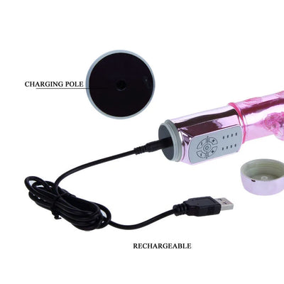 Ly-baile U.S. Rabbit Throbbing Bunny - Thrusting Rechargeable - PlayBlue