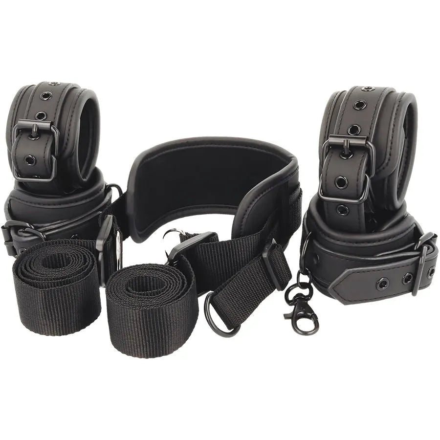 Fetish Submissive Position Master 4 Handcuffs Set - PlayBlue