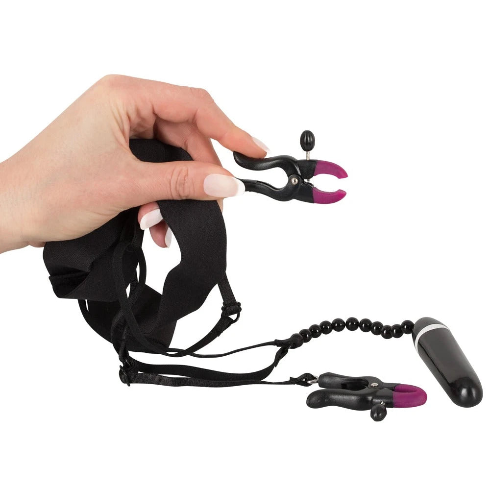 Bad Kitty Spreader String With Vibrator - PlayBlue