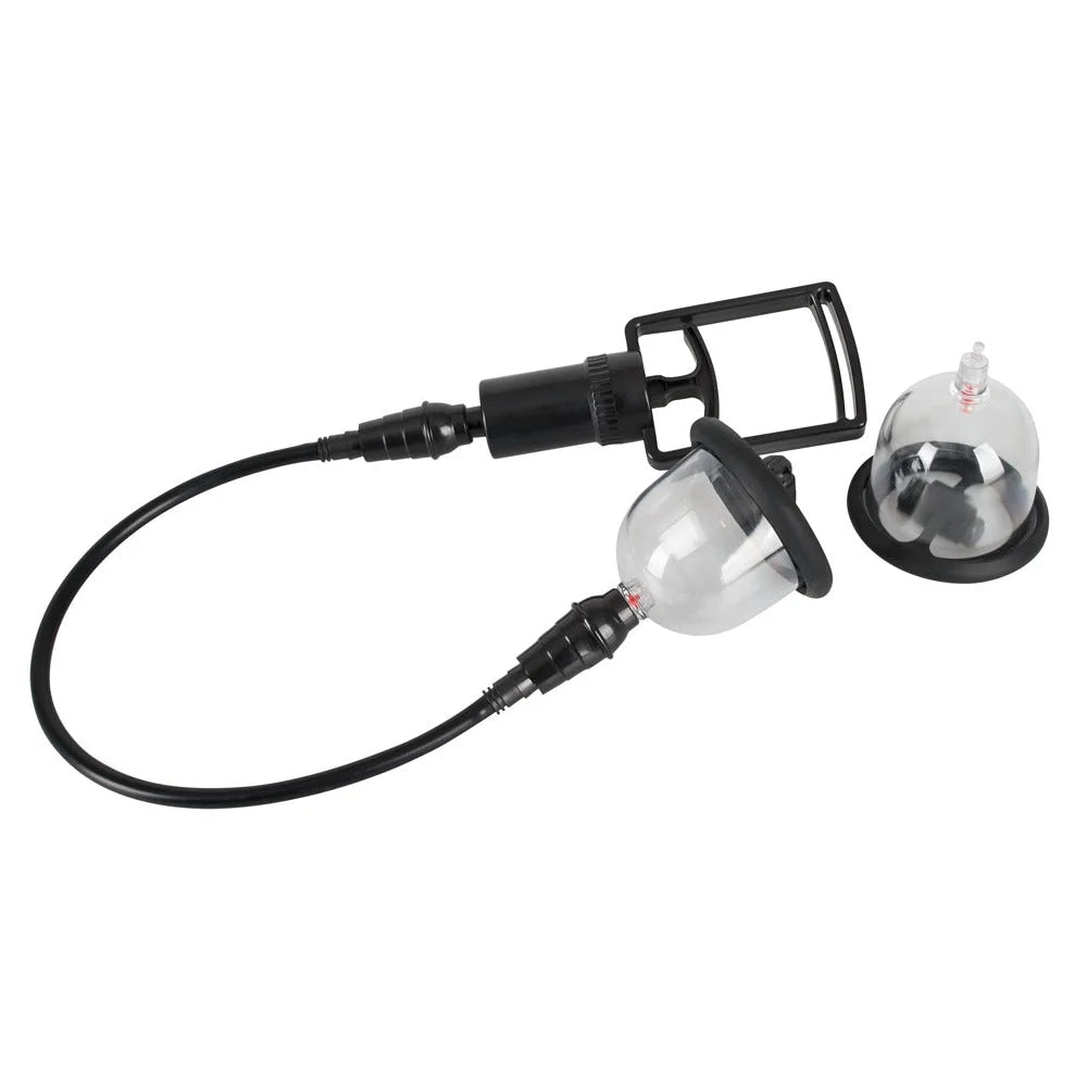 Bad Kitty Vibrating Nipple Pump Cups - PlayBlue