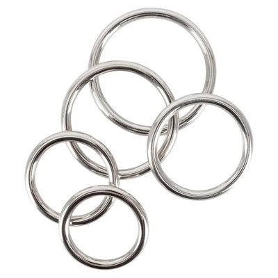 Bad Kitty Set Of 5 Metal Rings - PlayBlue