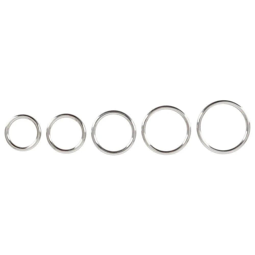 Bad Kitty Set Of 5 Metal Rings - PlayBlue