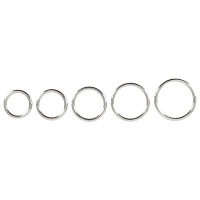 Bad Kitty Set Of 5 Metal Rings - PlayBlue