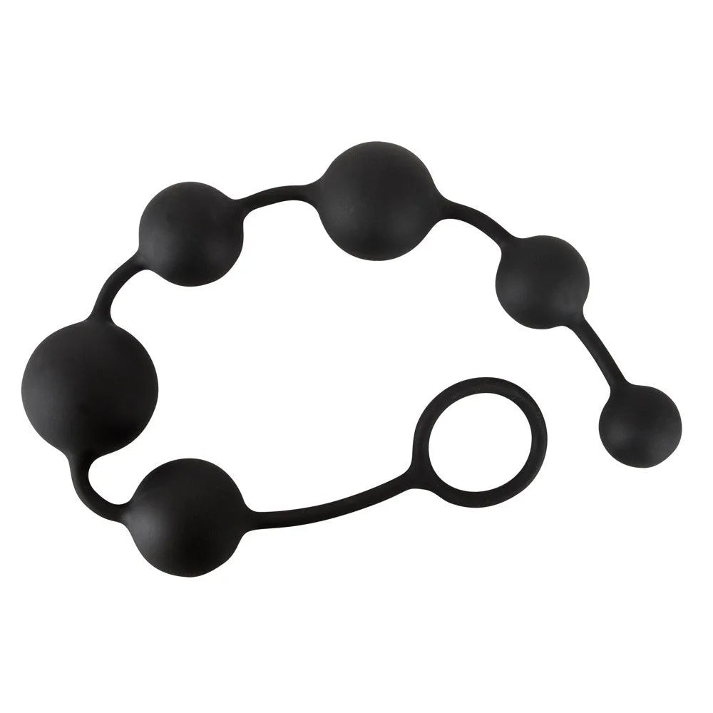 Black Velvets Silicone Anal Beads - PlayBlue