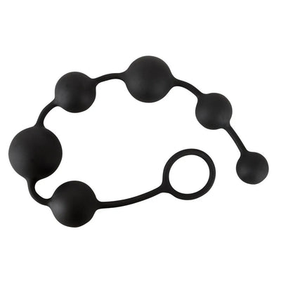 Black Velvets Silicone Anal Beads - PlayBlue