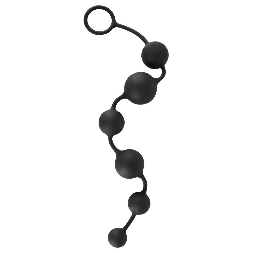 Black Velvets Silicone Anal Beads - PlayBlue