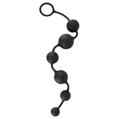 Black Velvets Silicone Anal Beads - PlayBlue