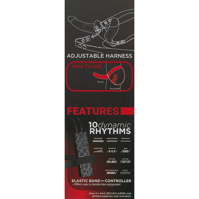 Double Vibrating Thruster Harness - PlayBlue