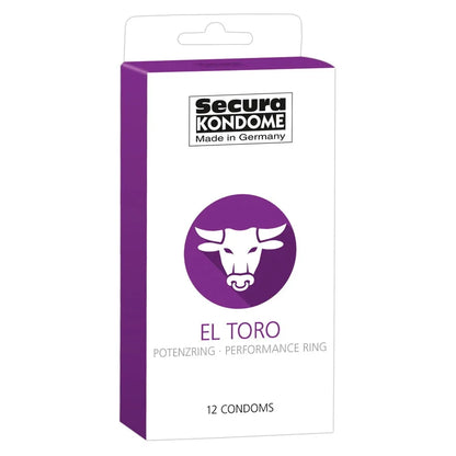 Secura El Toro Cock Ring Condoms - 12 Pack