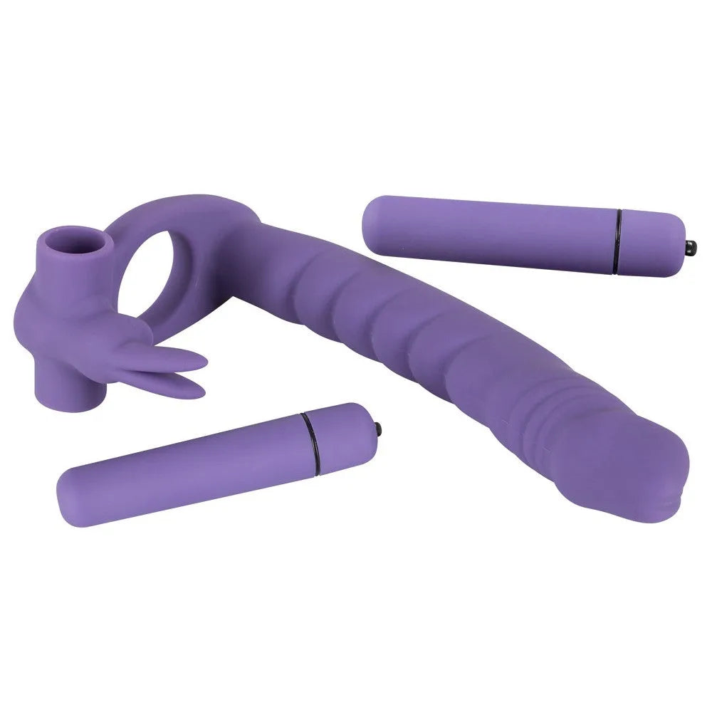 Silicone Strap-on Double Penetration - PlayBlue