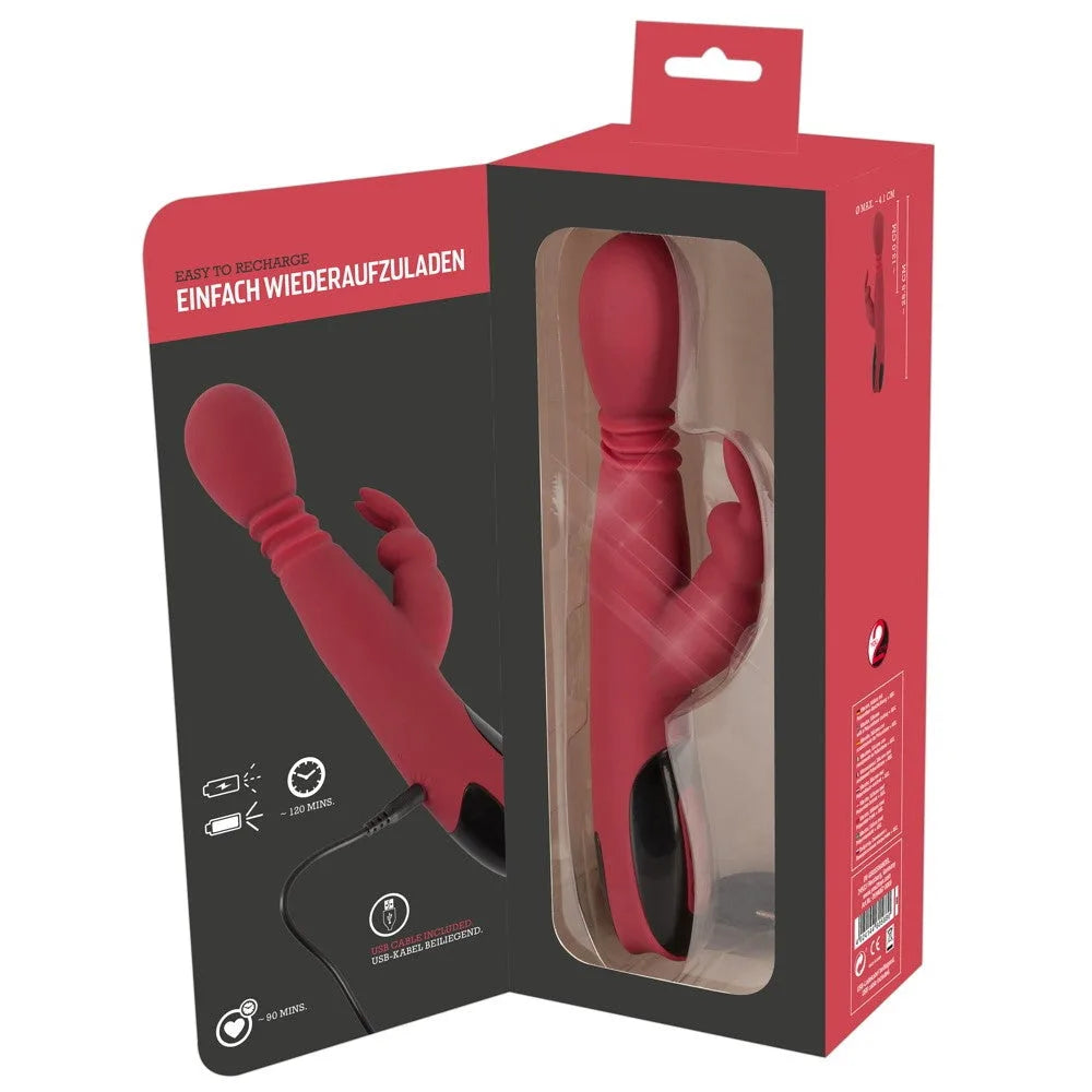 Silicone Thrusting Rechargeable Rabbit - PlayBlue