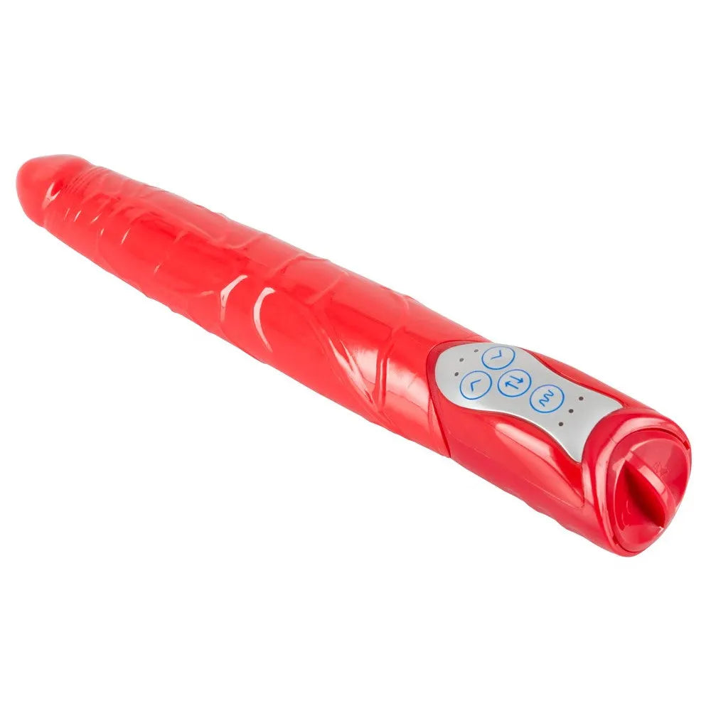 Red Push Thrusting Vibrator - PlayBlue