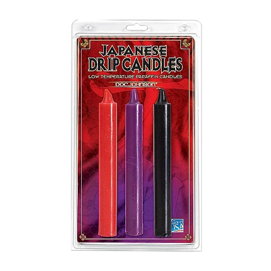 Japanese Drip Candles Set - Black - Red - Purple - PlayBlue