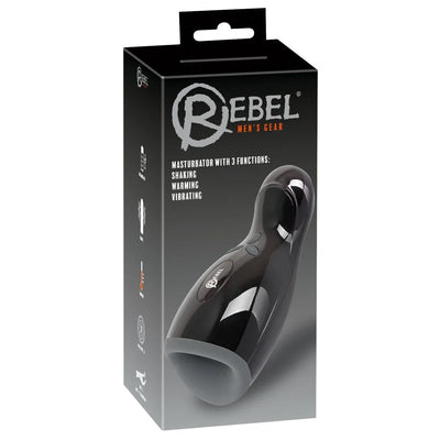 Rebel Rechargeable Masturbator - Vibration-Warming-Shaking - PlayBlue