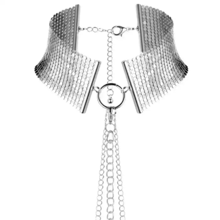 Désir Métallique Metallic Mesh Silver Collar - PlayBlue