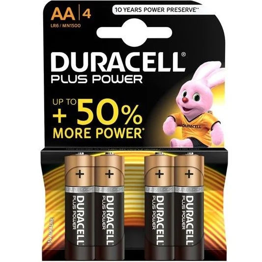 Duracell Plus Power Battery AA 4 Pack