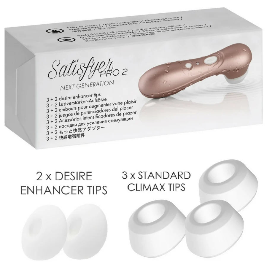 Satisfyer Pro 2 Next Gen Replacement Caps 5 Pack - PlayBlue