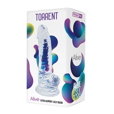 Alive - 8 Jelly Transparent Suction Cup Dildo - PlayBlue