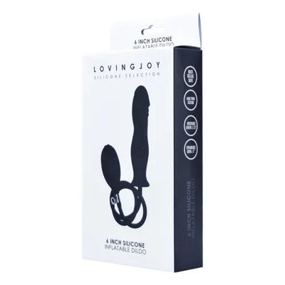 Loving Joy 6 Inch Silicone Inflatable Dildo - PlayBlue