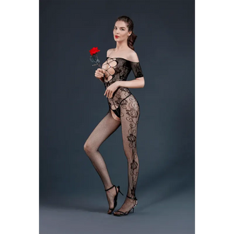 Moonlight - Rose Open Bodystocking - Model 10 - PlayBlue