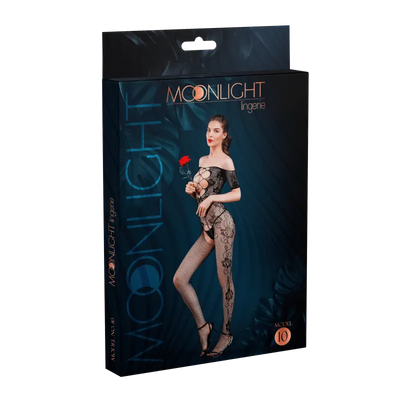 Moonlight - Rose Open Bodystocking - Model 10 - PlayBlue
