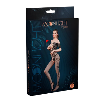 Moonlight - Rose Open Bodystocking - Model 10 - PlayBlue