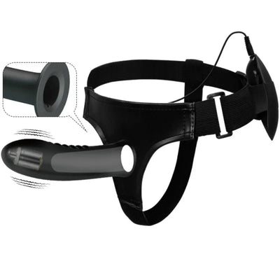 Pretty Love Myron Vibrating Hollow Strap On - PlayBlue
