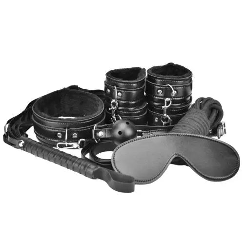 Loving Joy Beginners Bondage Kit Black (8 Piece) - PlayBlue