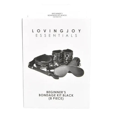Loving Joy Beginners Bondage Kit Black (8 Piece) - PlayBlue
