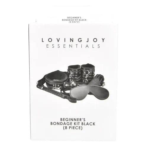 Loving Joy Beginners Bondage Kit Black (8 Piece) - PlayBlue