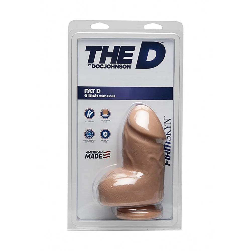 Fat D - 6 Inch With Balls - Firmskyn - Vanilla - PlayBlue
