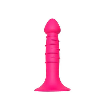 Spiral Silicone Dildo with Suction Cup Pink