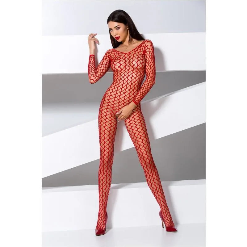 Passion Full Body Wide Fishnet Bodystocking - White - PlayBlue