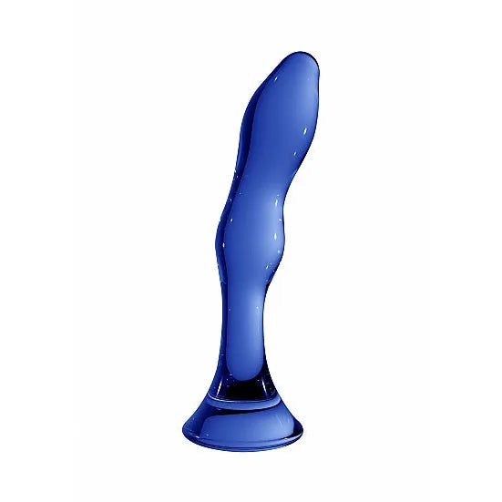 Chrystalino Gallant Blue Glass Dildo - PlayBlue
