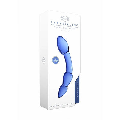 Chrystalino Superior Blue Glass Dildo - PlayBlue