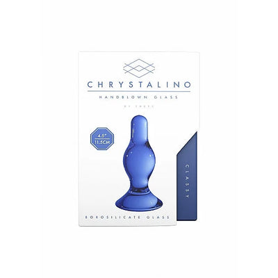Chrystalino Classy Blue Glass Dildo - PlayBlue